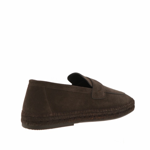 Salvatore Ferragamo Desco Espadrille Dark Brown Suede Leather Size 12 US New main image 5
